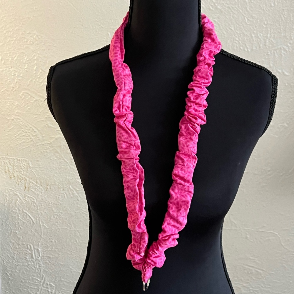 Pink Scrunchie Necklace
